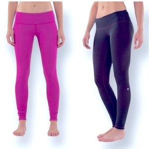LULULEMON Wunder Under Pant III (Reversible) Black / Ultra Violet Size 4